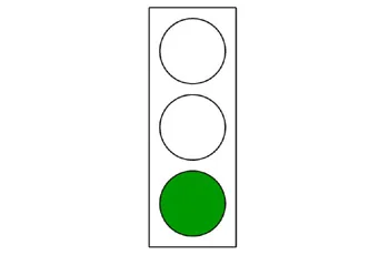 תמונה לשאלת תאוריה 0666: מה פירוש האור המופיע ברמזור?