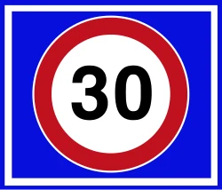תמרור 222 – אזור מיתון תנועה