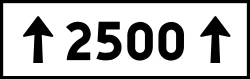 תמרור 631 – לאורך הקטע שלפניך במטרים, יחול האמור בתמרור שמעליו